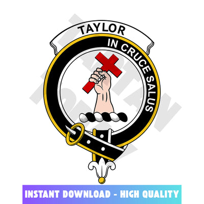 Clan Taylor (or Tailyour) Tartan Crest, Badges, Heraldry, Clans, Family Scotland PNG, Digital ClipArt High Quality