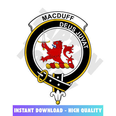 Clan MacDuff Tartan Crest, Badges, Heraldry, Clans, Family Scotland PNG, Digital ClipArt High Quality