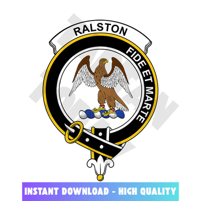 Clan Ralston Tartan Crest, Badges, Heraldry, Clans, Family Scotland PNG, Digital ClipArt High Quality