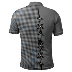Clan Gladstone Tartan Polo Shirt - Lion Rampant And Celtic Thistle Style GS61 Gladstone Tartan Tartan Polo