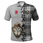 Clan Glen Tartan Polo Shirt - Lion Rampant And Celtic Thistle Style LF82 Glen Tartan Tartan Polo