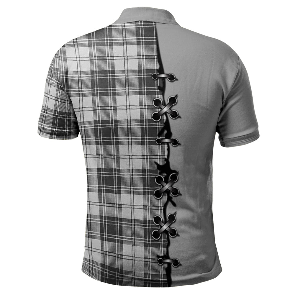 Clan Glendinning Tartan Polo Shirt - Lion Rampant And Celtic Thistle Style AP78 Glendinning Tartan Tartan Polo