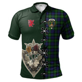 Clan Gordon Tartan Polo Shirt - Lion Rampant And Celtic Thistle Style KK72 Gordon Tartan Tartan Polo