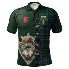 Clan Gordon Tartan Polo Shirt - Lion Rampant And Celtic Thistle Style KK72 Gordon Tartan Tartan Polo