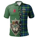 Clan Gordon Ancient Tartan Polo Shirt - Lion Rampant And Celtic Thistle Style FM22 Gordon Ancient Tartan Tartan Polo