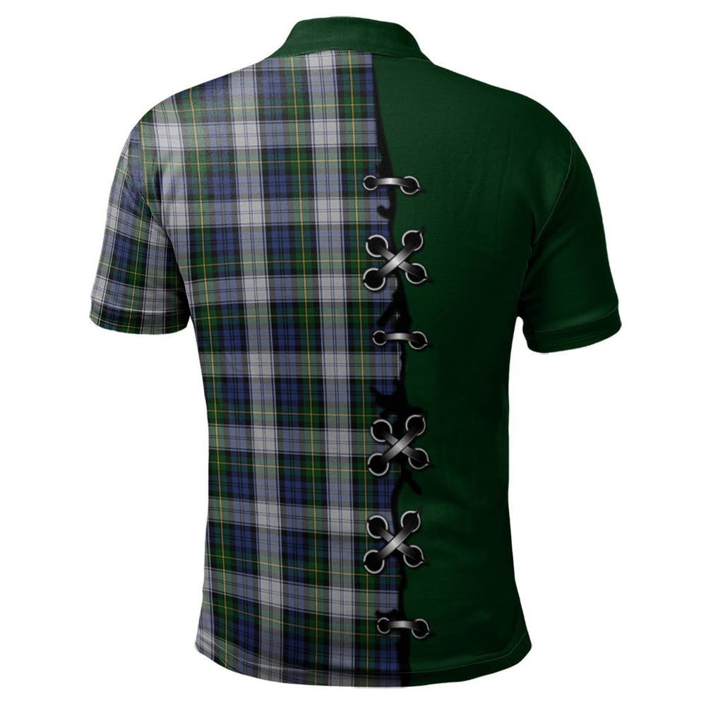 Clan Gordon Dress Tartan Polo Shirt - Lion Rampant And Celtic Thistle Style ZO94 Gordon Dress Tartan Tartan Polo