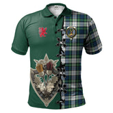 Clan Gordon Dress Ancient Tartan Polo Shirt - Lion Rampant And Celtic Thistle Style BQ20 Gordon Dress Ancient Tartan Tartan Polo