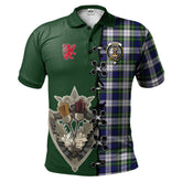 Clan Gordon Dress Modern Tartan Polo Shirt - Lion Rampant And Celtic Thistle Style VB27 Gordon Dress Modern Tartan Tartan Polo