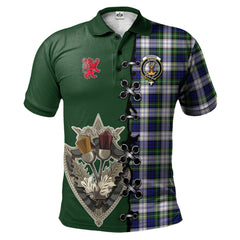 Clan Gordon Dress Modern Tartan Polo Shirt - Lion Rampant And Celtic Thistle Style VB27 Gordon Dress Modern Tartan Tartan Polo