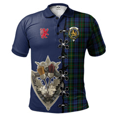 Clan Gow Hunting Tartan Polo Shirt - Lion Rampant And Celtic Thistle Style AY57 Gow Hunting Tartan Tartan Polo