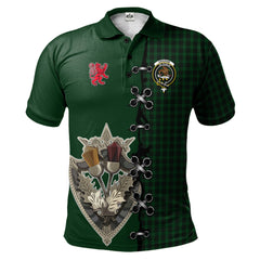 Clan Graham Tartan Polo Shirt - Lion Rampant And Celtic Thistle Style TM68 Graham Tartan Tartan Polo