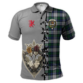 Clan Graham Dress Tartan Polo Shirt - Lion Rampant And Celtic Thistle Style CQ96 Graham Dress Tartan Tartan Polo