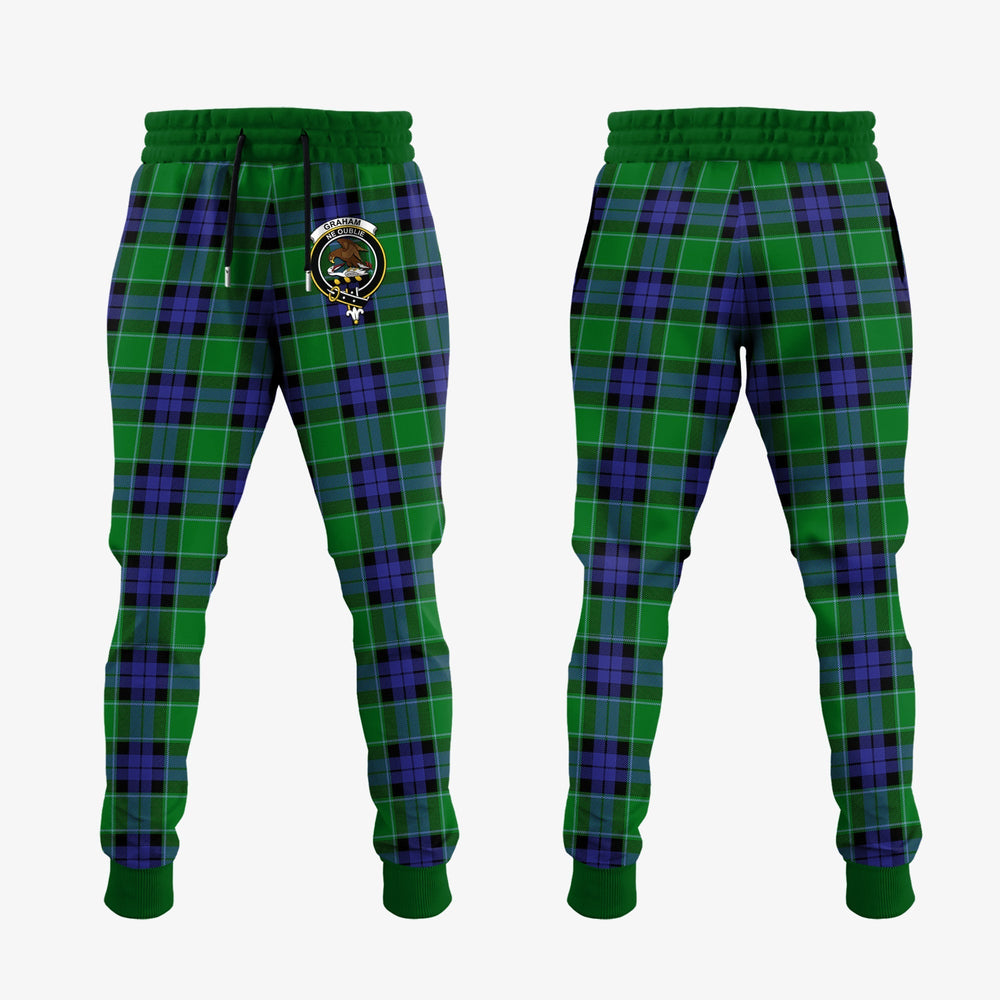 Clan Graham Of Menteith Modern Tartan Crest Jogger Sweatpants HR65 Clan Graham Tartan Today