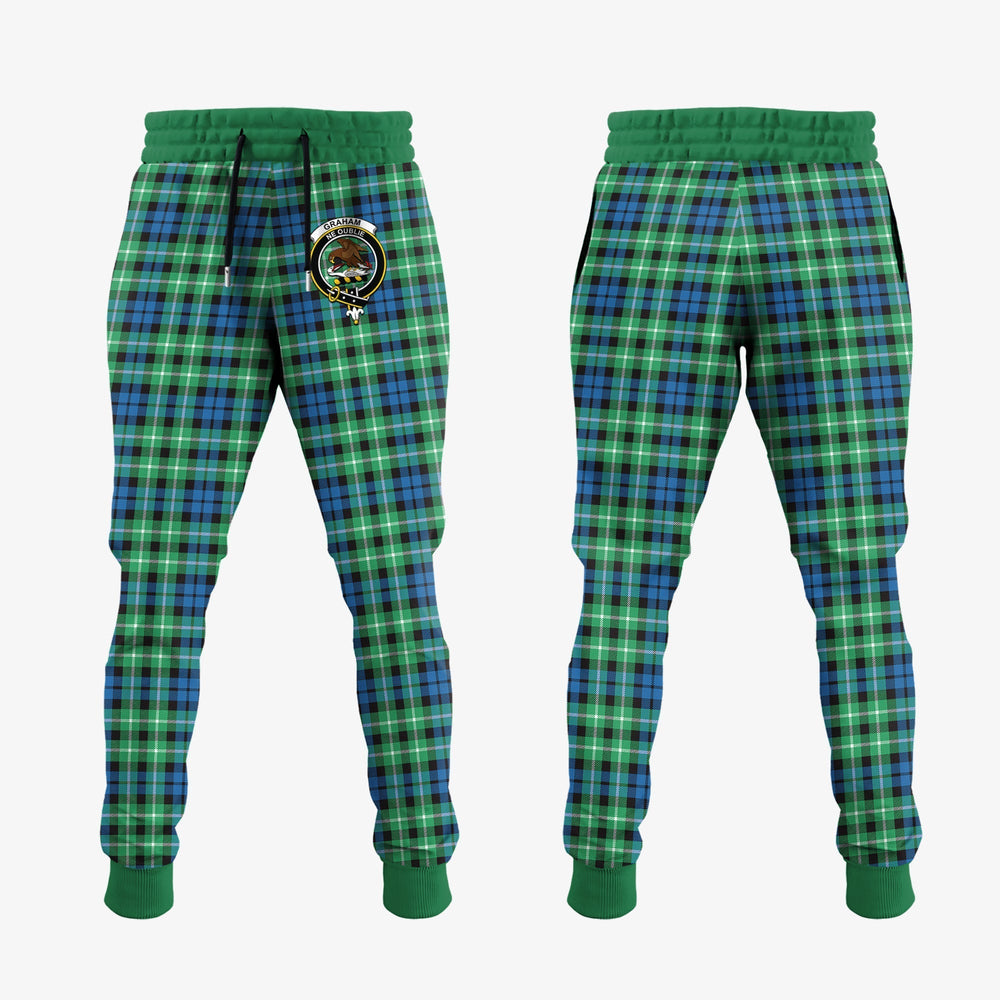 Clan Graham Of Montrose Ancient Tartan Crest Jogger Sweatpants AT20 Clan Rose Tartan Today