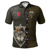 Clan Gray Tartan Polo Shirt - Lion Rampant And Celtic Thistle Style IW43 Gray Tartan Tartan Polo