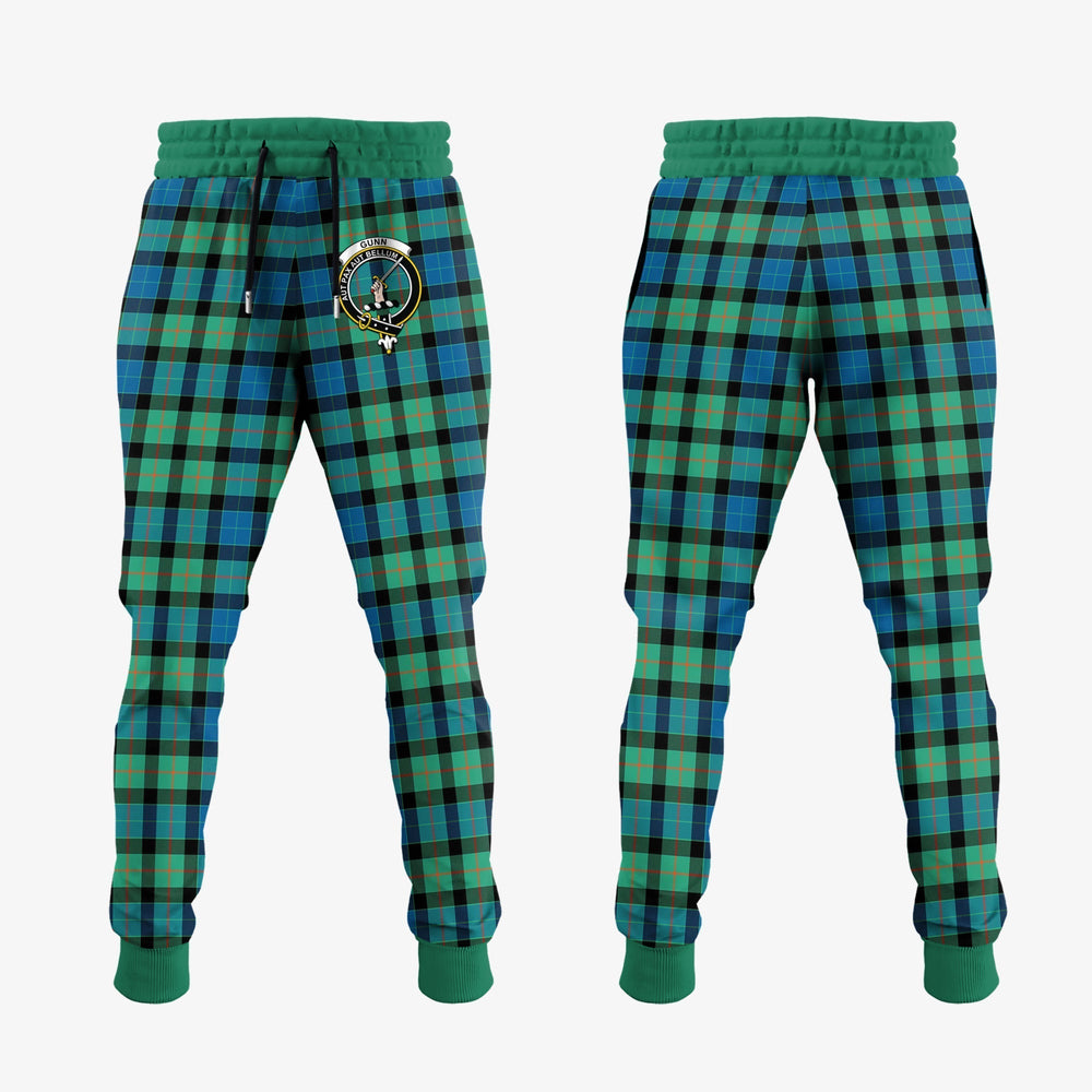 Clan Gunn Ancient Tartan Crest Jogger Sweatpants AX37 Clan Gunn Tartan Today