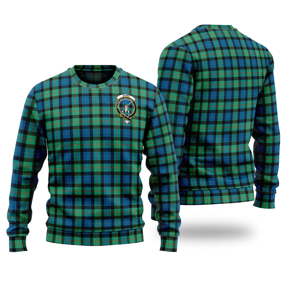 Clan Gunn Ancient Tartan Christmas Ugly Sweater SM34 Gunn Ancient Tartan Tartan Sweater