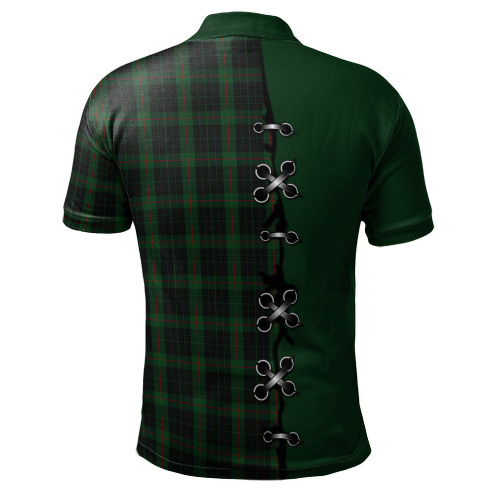 Clan Gunn Logan Tartan Polo Shirt - Lion Rampant And Celtic Thistle Style NM84 Gunn Logan Tartan Tartan Polo