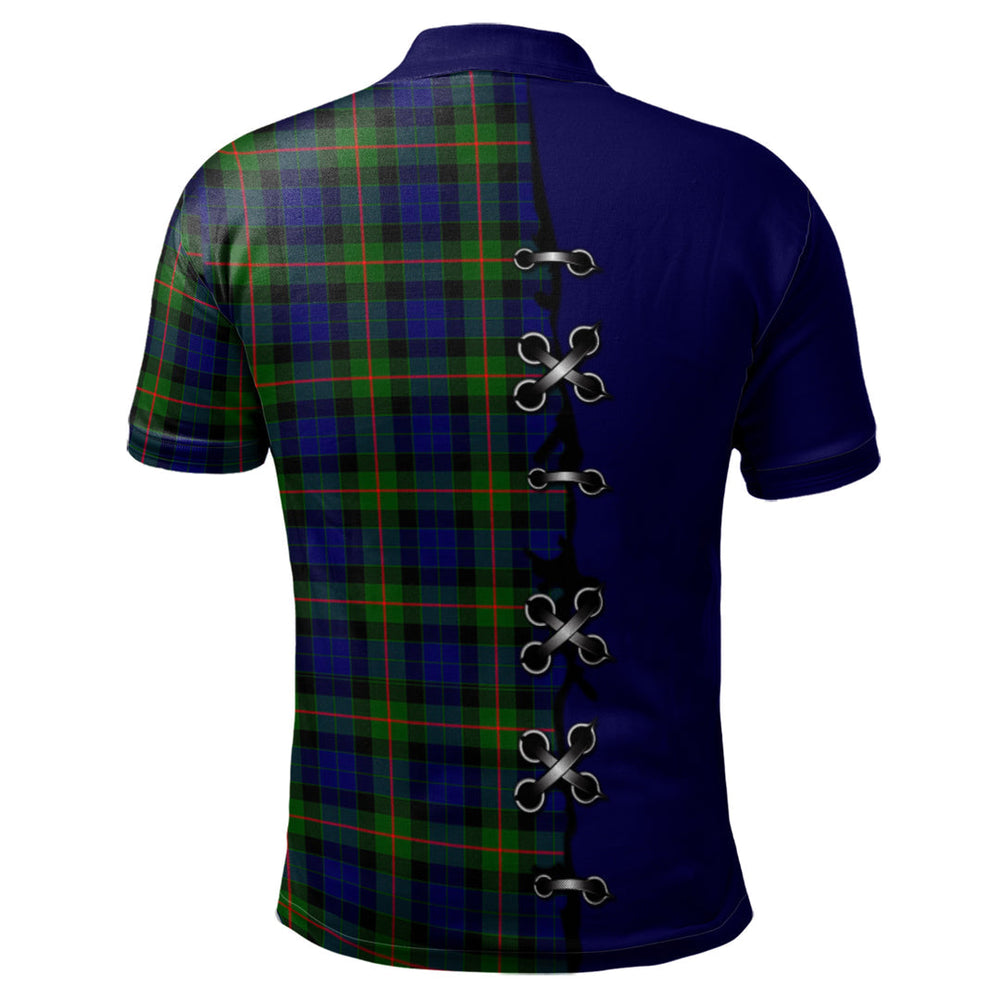 Clan Gunn Modern Tartan Polo Shirt - Lion Rampant And Celtic Thistle Style LJ72 Gunn Modern Tartan Tartan Polo