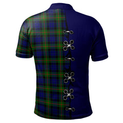 Clan Gunn Modern Tartan Polo Shirt - Lion Rampant And Celtic Thistle Style LJ72 Gunn Modern Tartan Tartan Polo