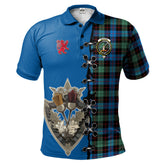 Clan Guthrie Ancient Tartan Polo Shirt - Lion Rampant And Celtic Thistle Style TC77 Guthrie Ancient Tartan Tartan Polo