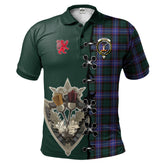 Clan Guthrie Modern Tartan Polo Shirt - Lion Rampant And Celtic Thistle Style FP31 Guthrie Modern Tartan Tartan Polo