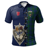 Clan Hamilton Hunting Tartan Polo Shirt - Lion Rampant And Celtic Thistle Style EN38 Hamilton Hunting Tartan Tartan Polo