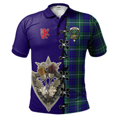 Clan Hamilton Hunting Modern Tartan Polo Shirt - Lion Rampant And Celtic Thistle Style CW42 Hamilton Hunting Modern Tartan Tartan Polo