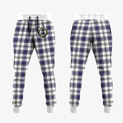 Clan Hannay Modern Tartan Crest Jogger Sweatpants HU81