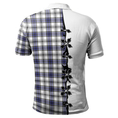 Clan Hannay Modern Tartan Polo Shirt - Lion Rampant And Celtic Thistle Style OC15 Hannay Modern Tartan Tartan Polo