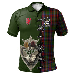 Clan Hargis Tartan Polo Shirt - Lion Rampant And Celtic Thistle Style FI51 Hargis Tartan Tartan Polo