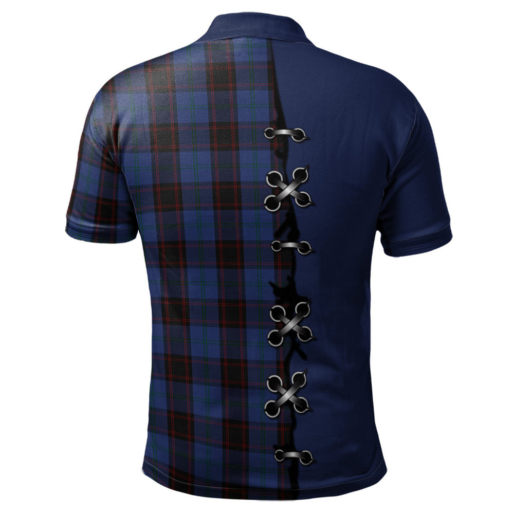 Clan Home or Hume Tartan Polo Shirt - Lion Rampant And Celtic Thistle Style MV58 Home or Hume Tartan Tartan Polo