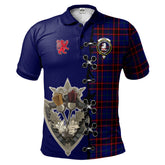 Clan Home Modern Tartan Polo Shirt - Lion Rampant And Celtic Thistle Style WX66 Home Modern Tartan Tartan Polo
