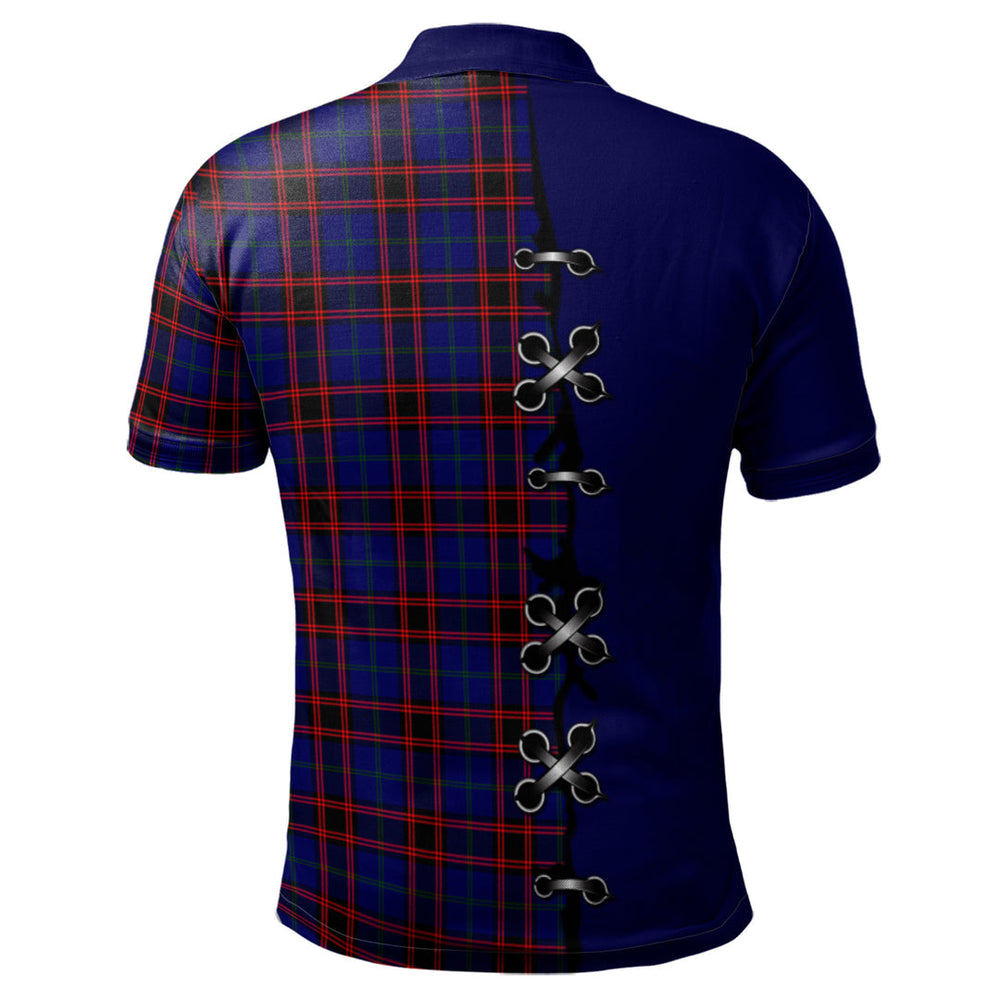 Clan Home Modern Tartan Polo Shirt - Lion Rampant And Celtic Thistle Style WX66 Home Modern Tartan Tartan Polo