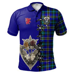 Clan Hope Modern Tartan Polo Shirt - Lion Rampant And Celtic Thistle Style TK22 Hope Modern Tartan Tartan Polo