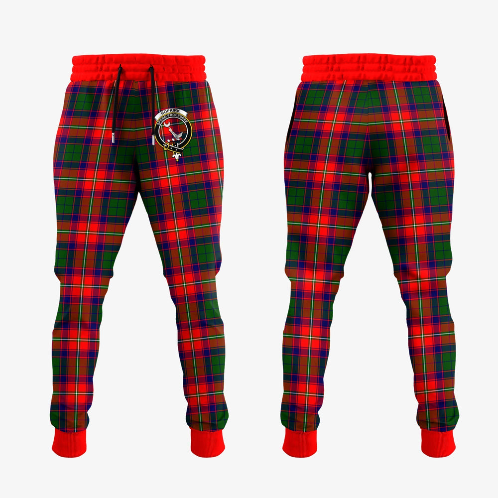 Clan Hopkirk Tartan Crest Jogger Sweatpants QV88 Clan Kirk Tartan Today