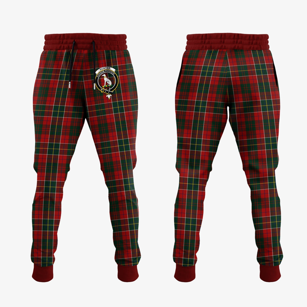 Clan Hunter USA Tartan Crest Jogger Sweatpants PM78 Clan Hunter Tartan Today