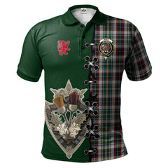 Clan Innes Dress Tartan Polo Shirt - Lion Rampant And Celtic Thistle Style KQ85 Innes Dress Tartan Tartan Polo