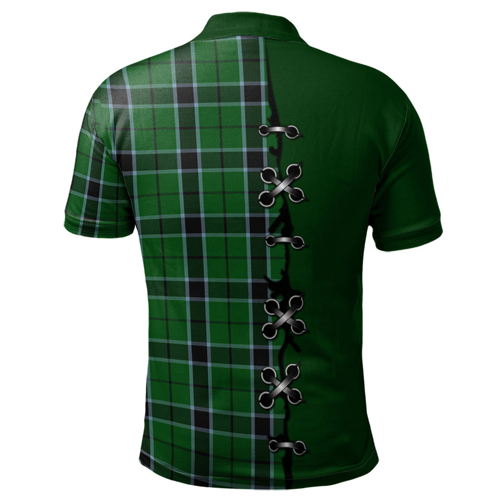 Clan Innes Hunting Tartan Polo Shirt - Lion Rampant And Celtic Thistle Style DL82 Innes Hunting Tartan Tartan Polo