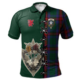 Clan Jardine Dress Tartan Polo Shirt - Lion Rampant And Celtic Thistle Style PH20 Jardine Dress Tartan Tartan Polo