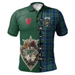 Clan Keith Clan Tartan Polo Shirt - Lion Rampant And Celtic Thistle Style JA49 Keith Tartan Tartan Tartan Polo