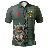 Clan Kelly Dress Tartan Polo Shirt - Lion Rampant And Celtic Thistle Style FE17 Kelly Dress Tartan Tartan Polo