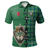 Clan Kennedy Ancient Tartan Polo Shirt - Lion Rampant And Celtic Thistle Style UG54 Kennedy Ancient Tartan Tartan Polo