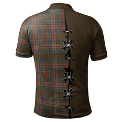 Clan Kennedy Weathered Tartan Polo Shirt - Lion Rampant And Celtic Thistle Style QL57 Kennedy Weathered Tartan Tartan Polo