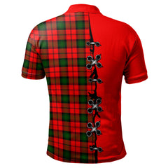 Clan Kerr Modern Tartan Polo Shirt - Lion Rampant And Celtic Thistle Style CX82 Kerr Modern Tartan Tartan Polo