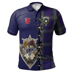 Clan Kinnaird Tartan Polo Shirt - Lion Rampant And Celtic Thistle Style BF81 Kinnaird Tartan Tartan Polo