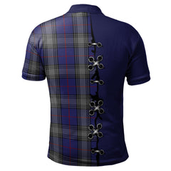 Clan Kinnaird Tartan Polo Shirt - Lion Rampant And Celtic Thistle Style BF81 Kinnaird Tartan Tartan Polo