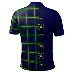 Clan Lammie Tartan Polo Shirt - Lion Rampant And Celtic Thistle Style YK69 Lammie Tartan Tartan Polo