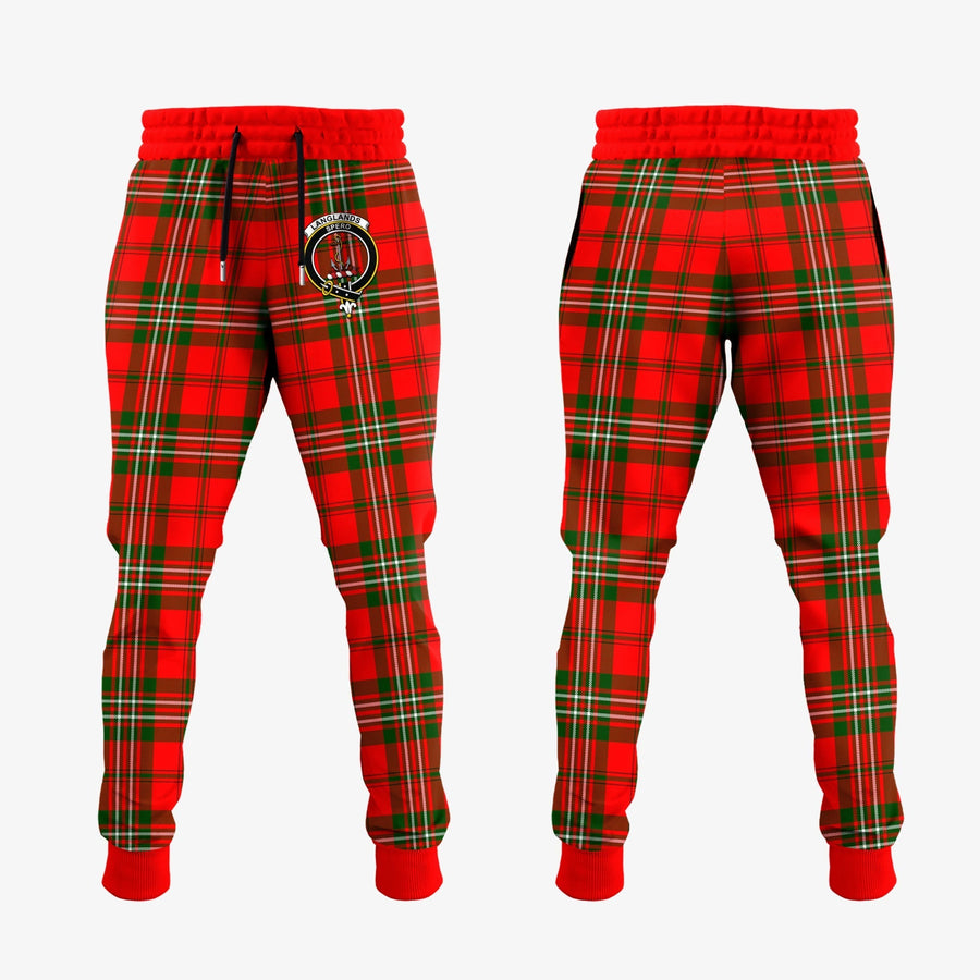 Clan Langlands Tartan Crest Jogger Sweatpants