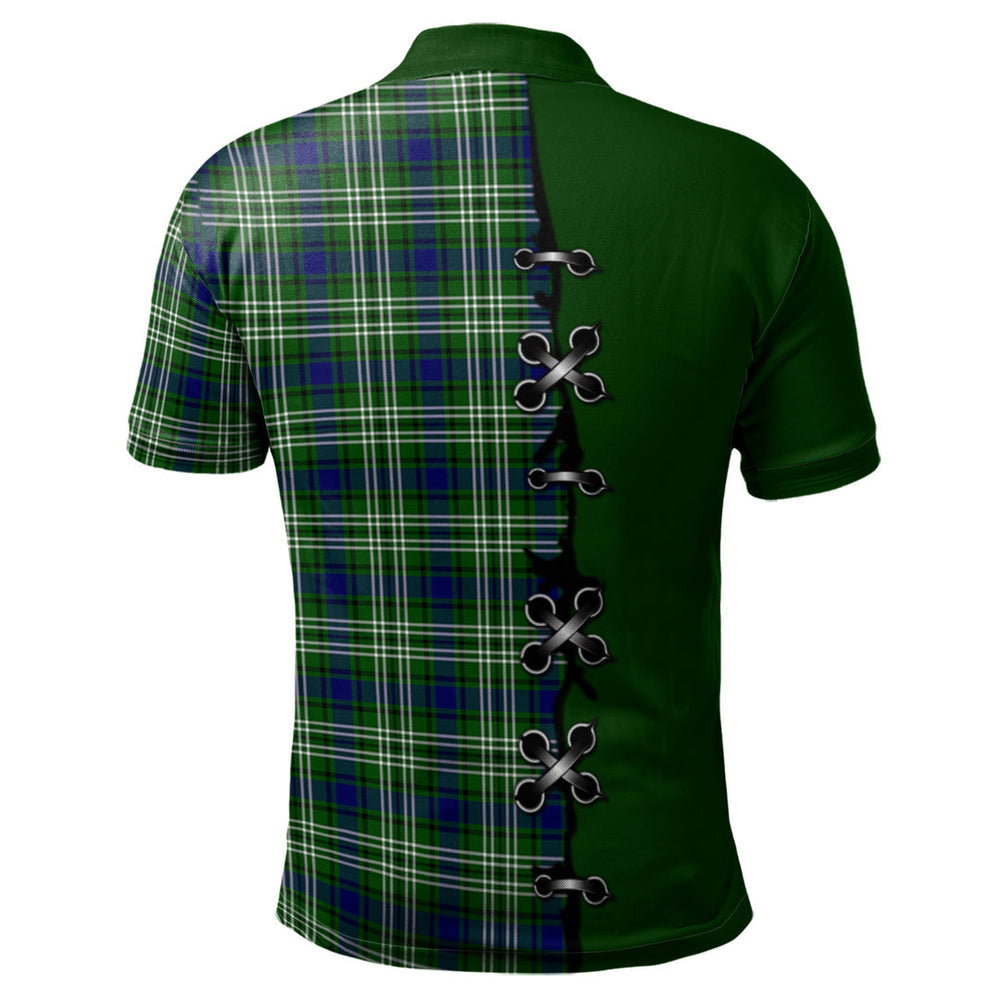 Clan Learmonth Tartan Polo Shirt - Lion Rampant And Celtic Thistle Style QX27 Learmonth Tartan Tartan Polo